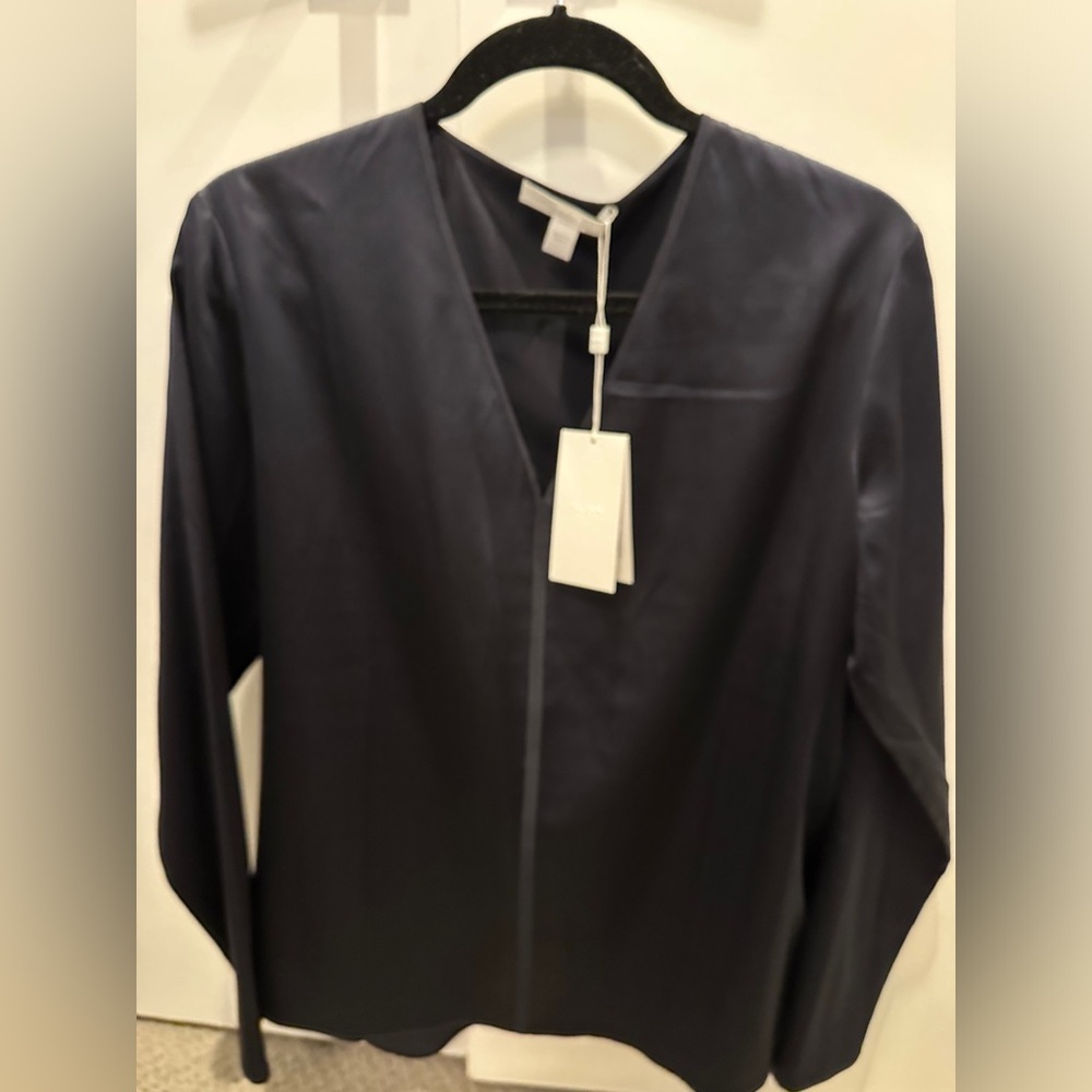 BOSS Navy Blouse NWT SZ 10